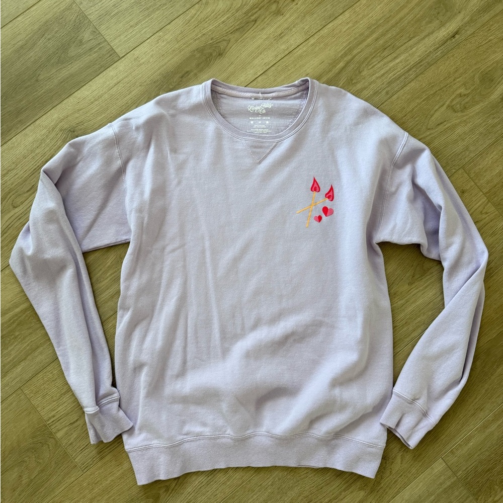 Living Fully by Mallory Ervin, medium Valentines Day sweatshirt